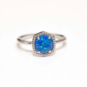 Kendra Scott Davie Band Ring in Royal Blue Opal